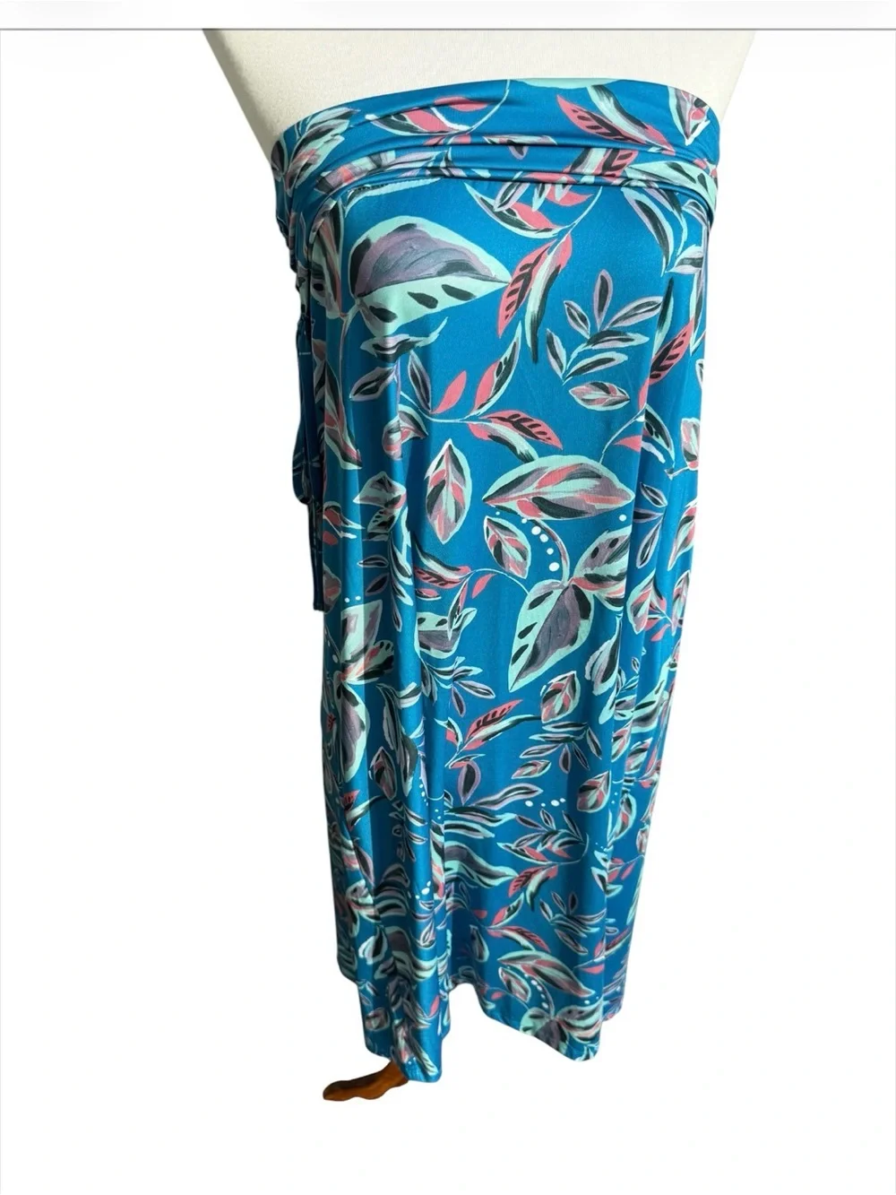Reel Legends Teal Floral Performance Dress SZ M